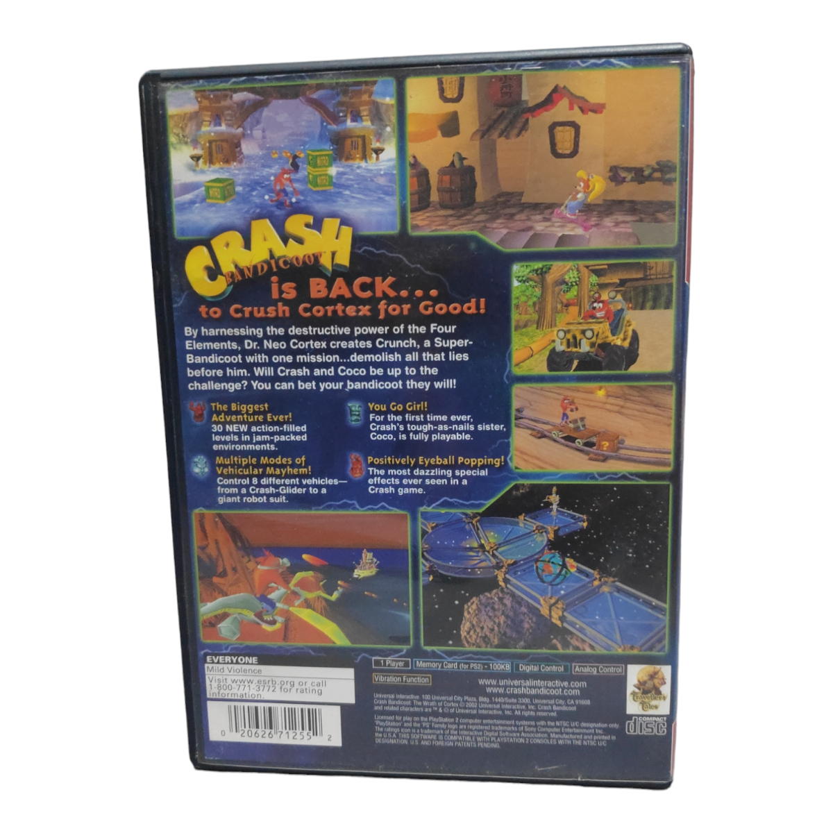 Crash Bandicoot The Wrath of Cortex - Greatest Hits Americano - PlayStation 2 - Imagem 2