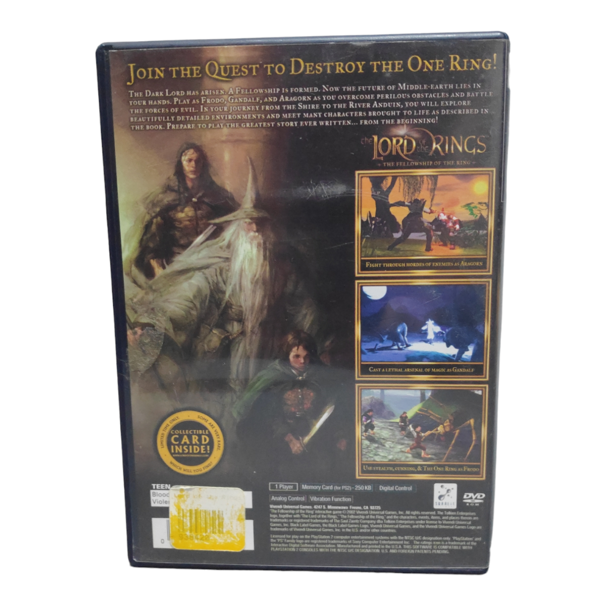 The Lord of the Rings: The Fellowship of the Ring Americano - PlayStation 2 - Imagem 2